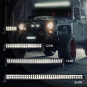 作業灯 LED ワークライト【LEDライトバー・36W/120W/180W/240W】msmB2 トラクター・重機ライト 超爆光最安値挑戦12v 24v兼用 1年保証| 101W〜200W|W数から探