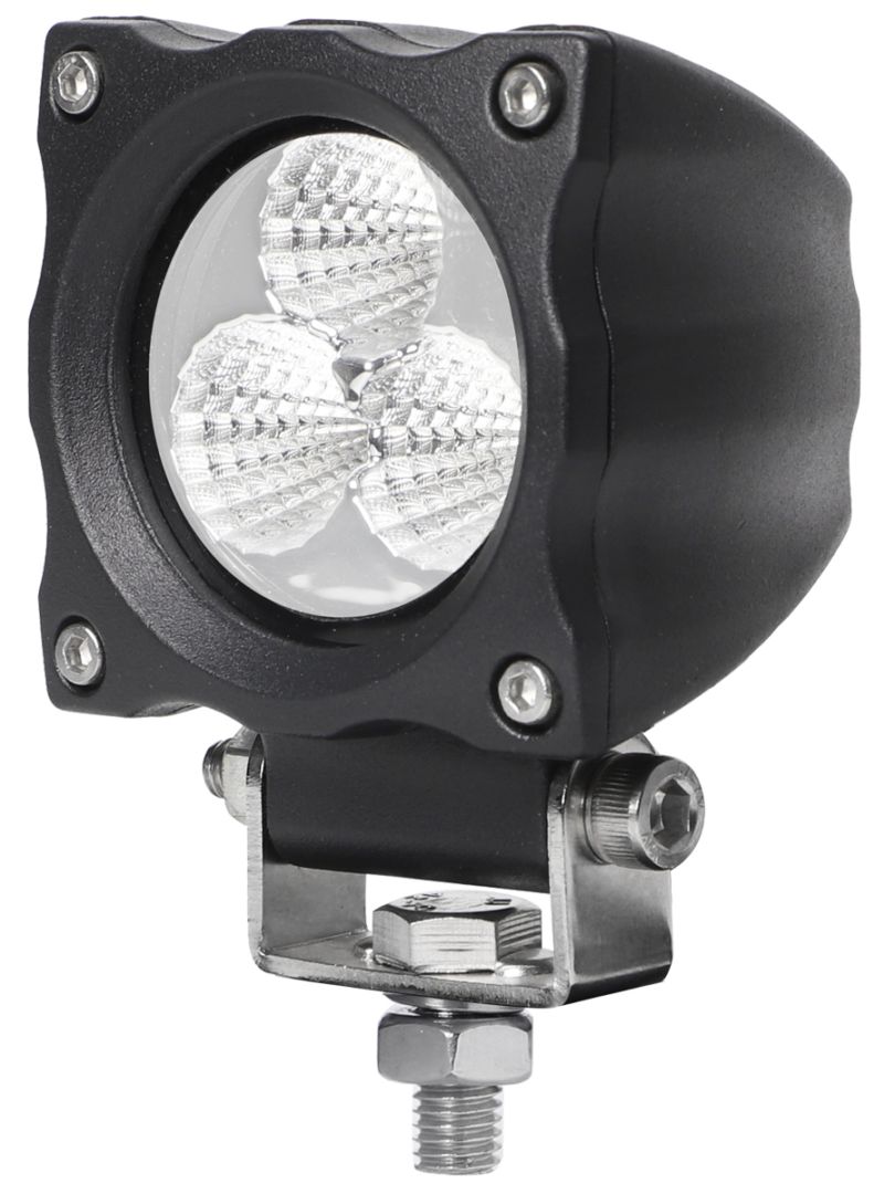 超小型LED作業灯【1台】 9W 810lm 広角・集光選択可 12V・24V兼用 CREE msm4809 LEDワークライト トラクター・フォークリフト用 タイヤ灯・バックランプ・フォグランプ EMCノイズ対策
