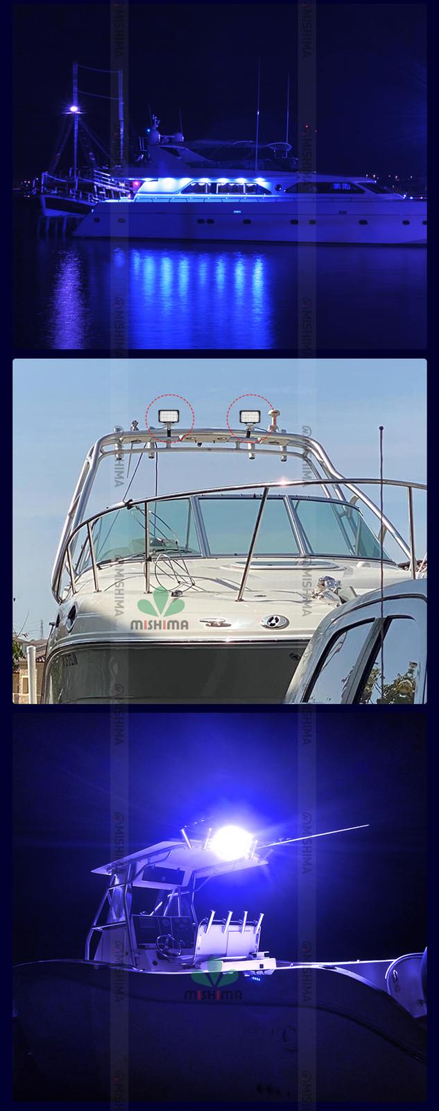 青 作業灯 LED LED作業灯 ワークライト 【1台/集魚ライト 45W・最大14