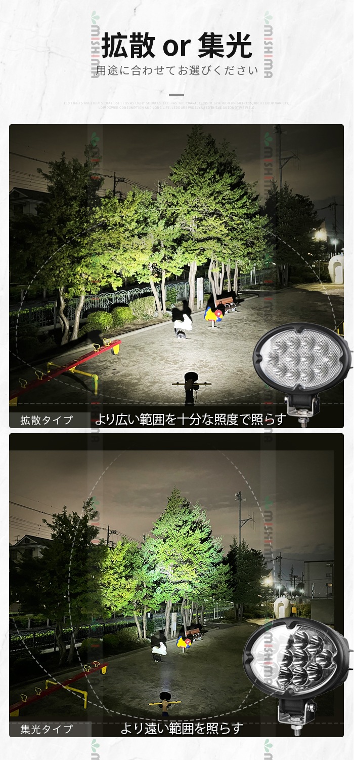 led作業灯トラクター led作業灯36w【5台・最大14ヵ月保証】LEDワーク