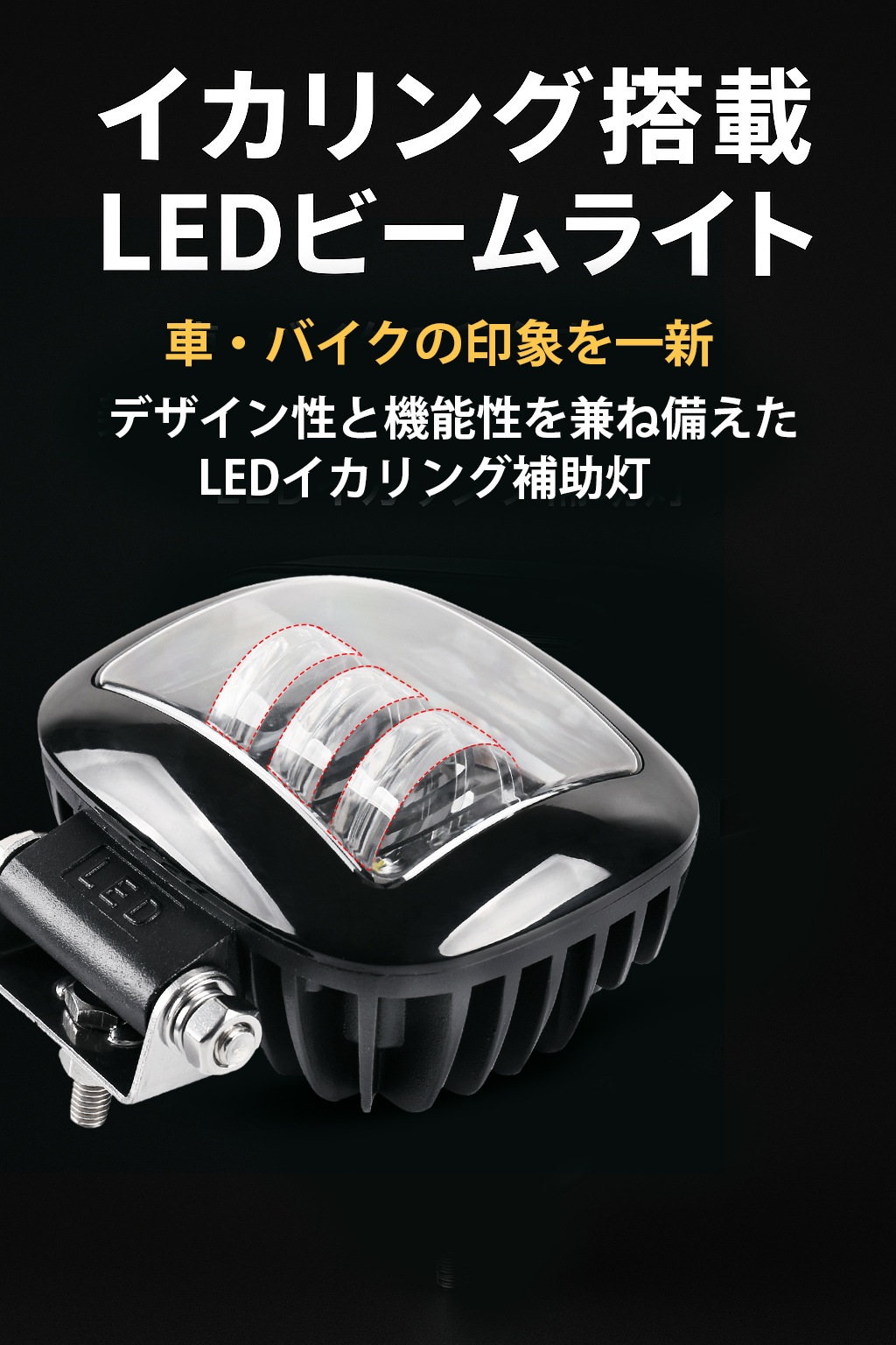 フォグランプ 後付け 汎用 LED フォグランプ【20台/カットライン】12V