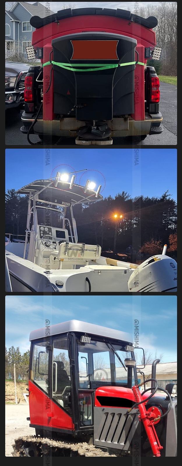 led作業灯トラクター【4台・オールブラック仕様・90W】LED作業灯