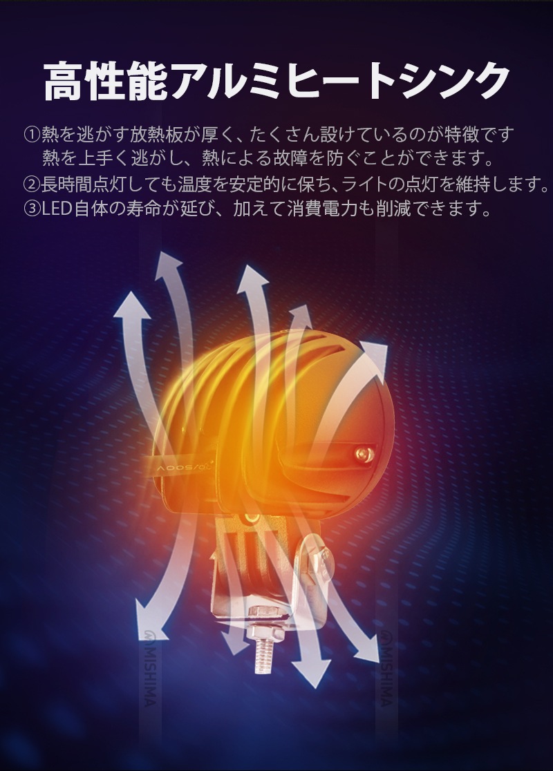 小型LED作業灯 【バックランプ 増設 フォグランプ・最大14ヵ月保証
