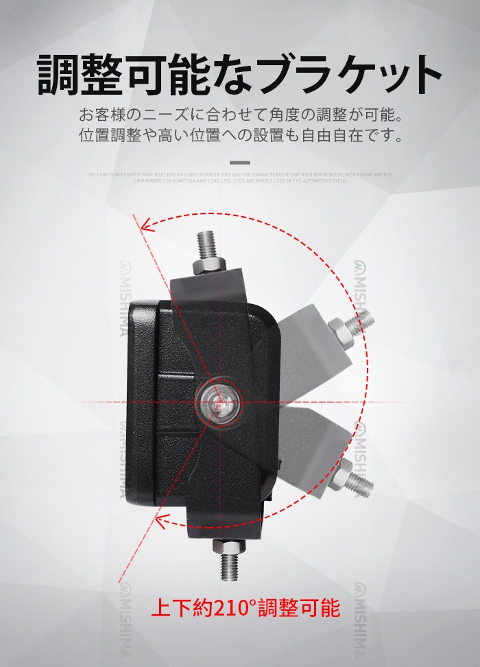 LED作業灯 ワークライト【1台・45W・最大14ヵ月保証】 LEDワークライト 12v 24v msm9745 船舶用 車用 建築機械用 防水 トラクター 重機 農業機械 の ブラック 耐久性 拡散タイプ/集光タイプ選択可 
