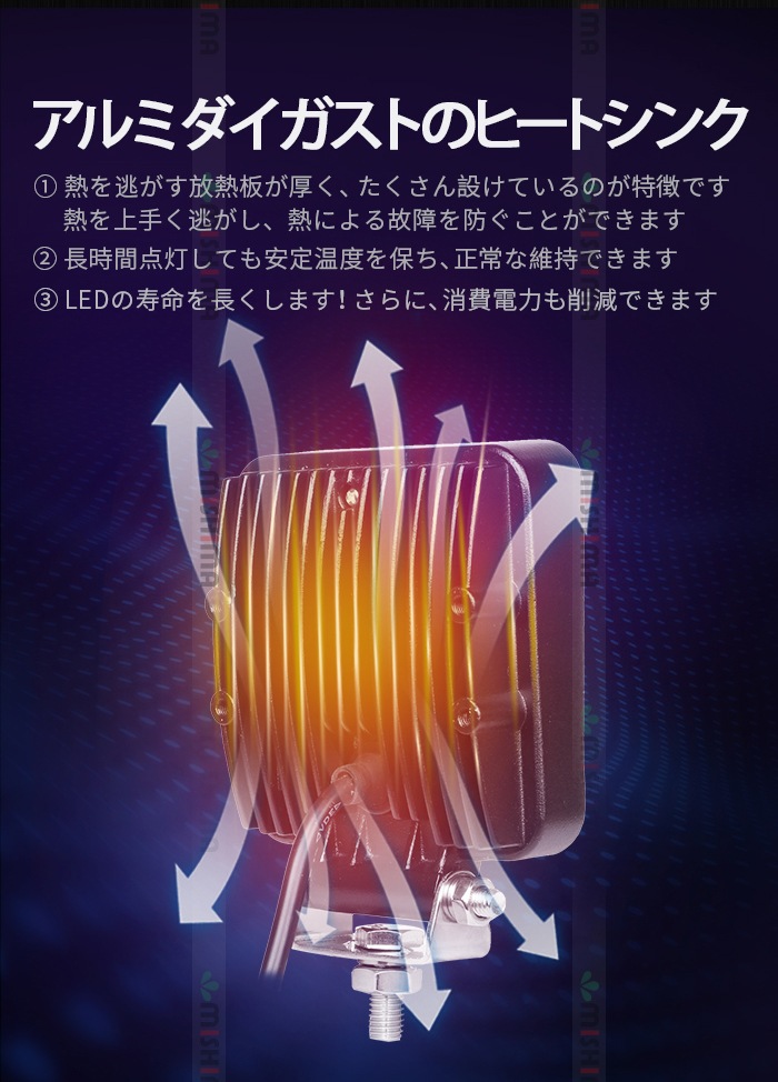 作業灯led12v 作業灯led24v【2台/・ノイズ対策15W】作業灯 LED ワークライト msm909 広角/狭角15w 12v 24v兼用 最大14ヵ月保証■角形  作業灯led車 