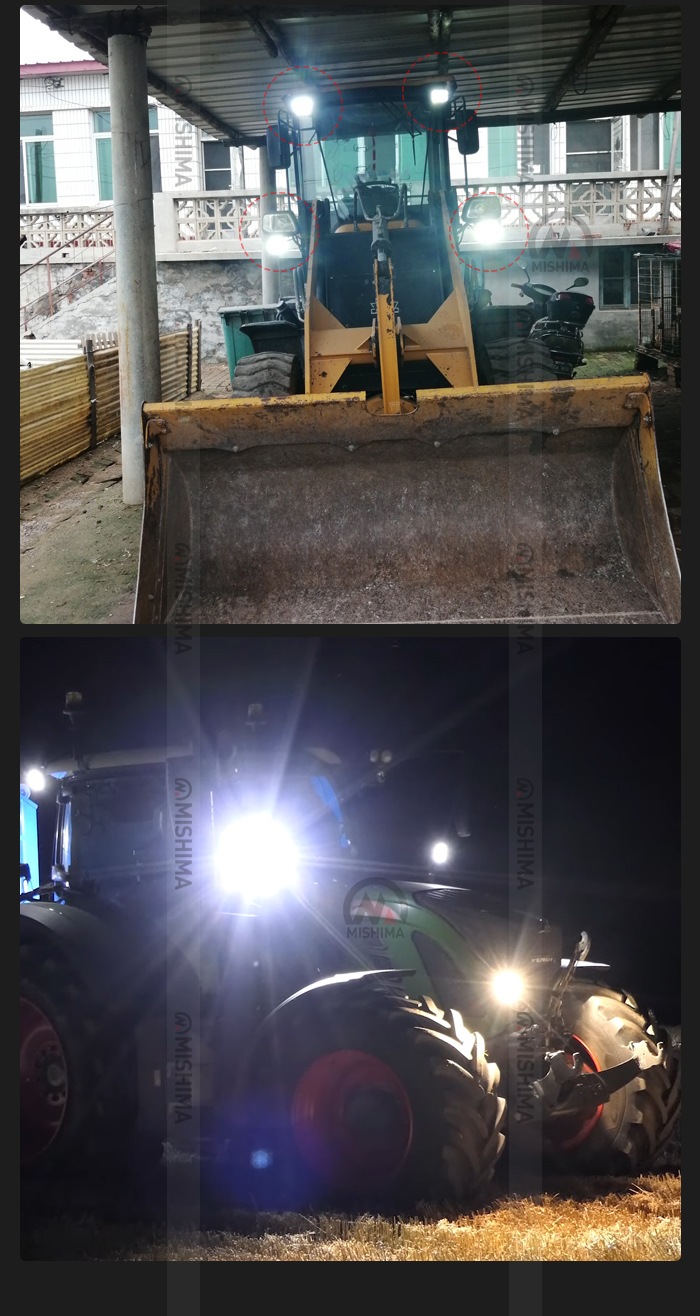 20W LED作業灯【1台】 広角照射 12V/24V兼用 防水IP67 EMC対応 アルミボディ msm-6420　ステンレスステー トラック 重機 建設機械 農業機械 船舶 デッキライト 小型/標準2モデル選択可