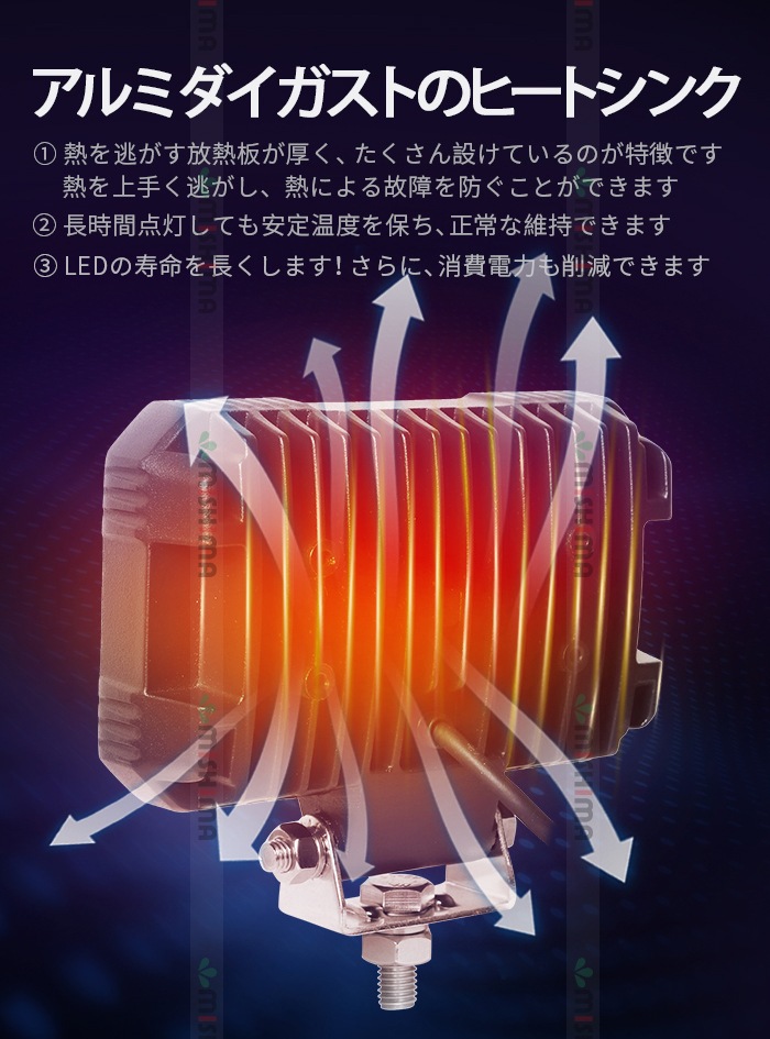 led作業灯ワークライト【4台/22.5W/最大14ヵ月保証】msm5545  led作業灯/デッキライト/補助灯/ledワークライト 12v 24v 船舶用 車用 建築機械用 22.5W作業用 led作業灯12v led作業灯24v led作業灯ワークライト 