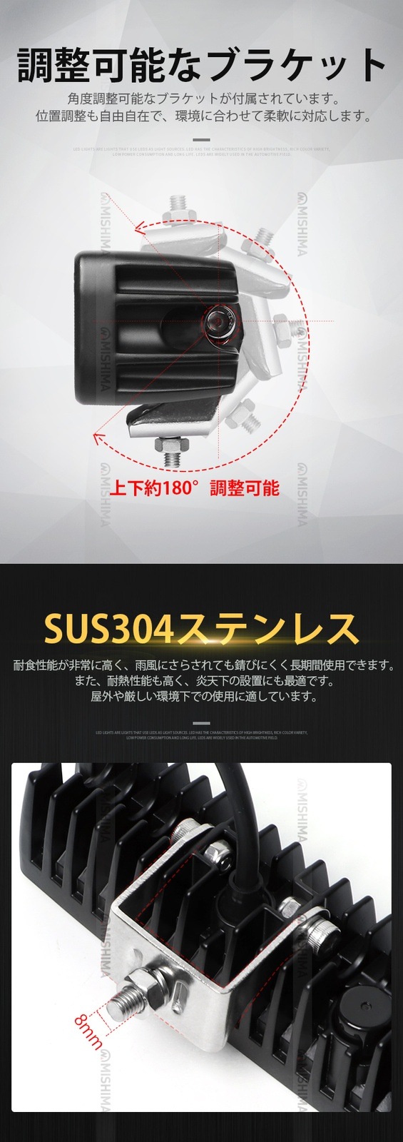 led作業灯12v 45W led作業灯24v【1台・最大14ヵ月保証】msm8645 ledワークライト車 12v 車 バックランプ デッキライト 路肩灯 補助灯 タイヤ灯 船用 漁業用 24v 12v 対応 