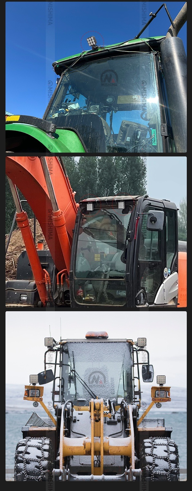 led作業灯24v led作業灯12v【選べる36W/54W/96W】LED作業灯 オールブラック仕様 PHILIPS製LEDチップ搭載 msm-6536/6554/6596 広角拡散型 高輝度6000K 12V/24V兼用 防水IP67 建設機械/農業機械/トラック/船舶用 ワークライト 作業用ライト 投光器 補助灯 黒ボディ ステンレス金具 耐熱/耐久/耐塵