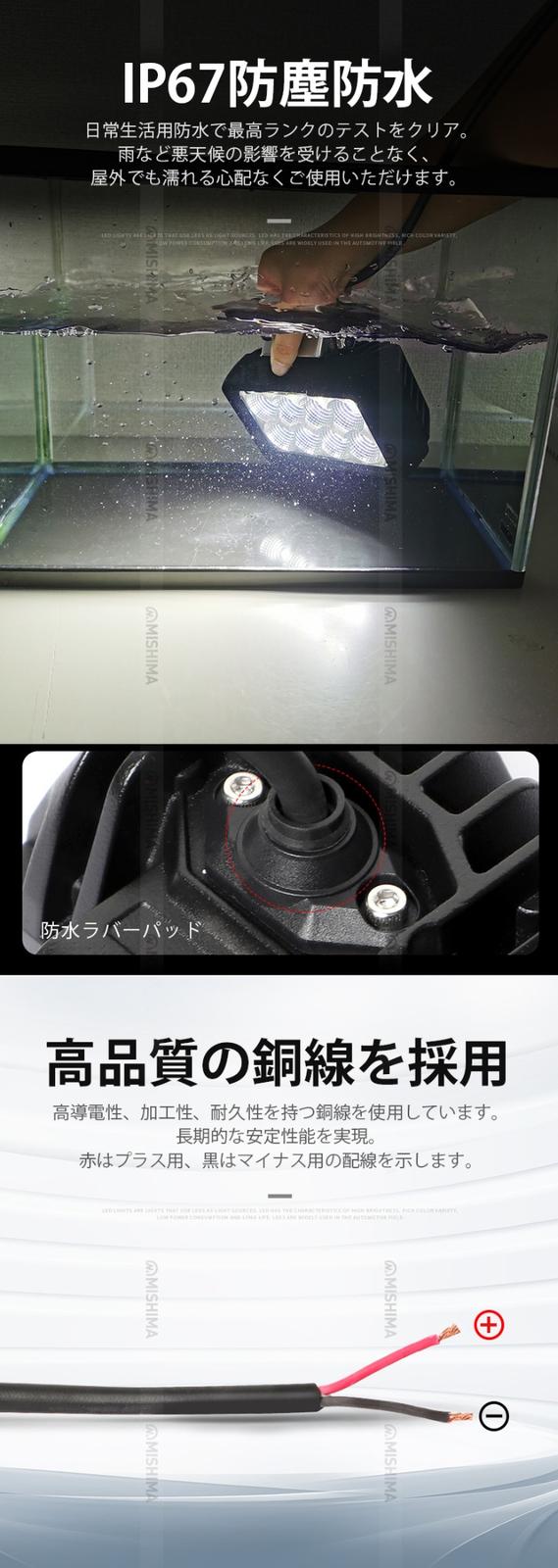 led作業灯24vノイズ対策 【1台/20W コンパクト・軽量 】msm0220 led