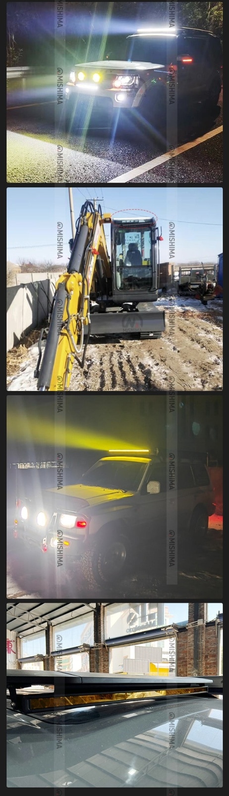 イエロー発光 LED作業灯 3台セット 150W｜黄光 最大12000lm 狭角