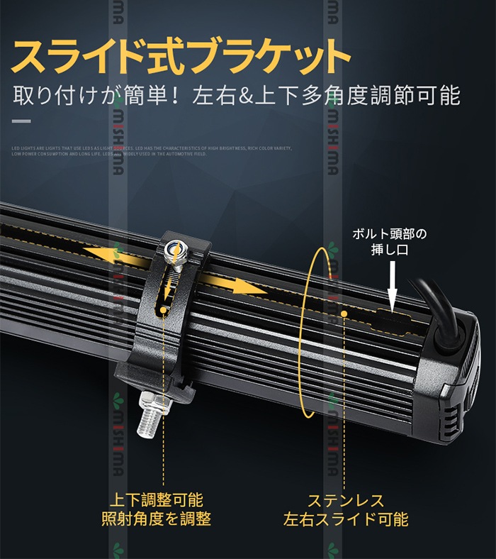 期間限定20%OFF！ledライトバー車 led作業灯12v led作業灯24v【3台 