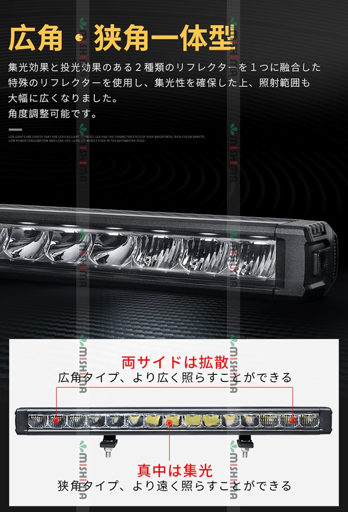 期間限定20%OFF！ledライトバー車 led作業灯12v led作業灯24v【3