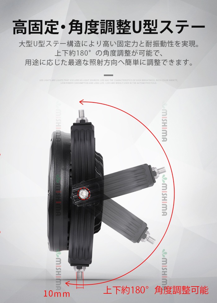 ledワークライト作業灯 ledワークライト車【1台・ホワイト発光】 led作業灯12v msm7980 led作業灯24v 防水 80W 船舶用 車用 農業機械用 led作業灯ワークライト