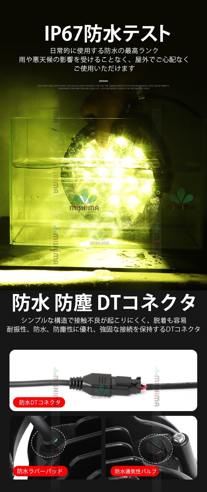 ledワークライト作業灯 ledワークライト車【1台・ホワイト発光】 led