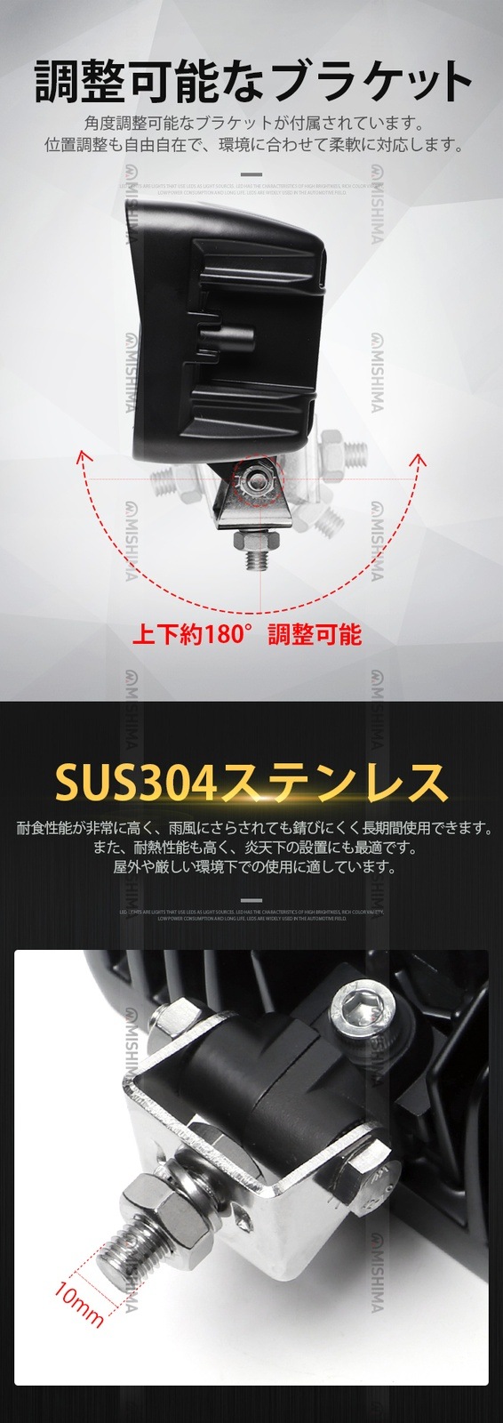 led作業灯12v 40W／60W／160W led作業灯24v【1台・最大14ヵ月保証】msm8640/60/160 ledワークライト車 12v 車 バックランプ デッキライト 路肩灯 補助灯 タイヤ灯 船用 漁業用 24v 12v 対応 建設機械・農業機械・トラック・船舶対応