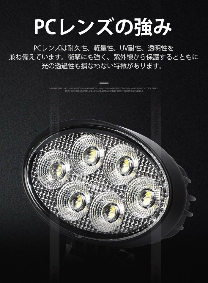 LED 作業灯 小型 軽量 27W ワークライト バックランプ フォグランプ LED 作業灯 小型 軽量 27W ワークライト バックランプ フォグランプ