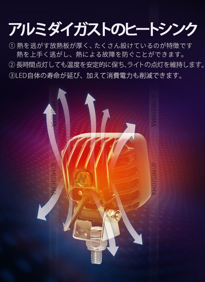 【20W/30W/60W OSRAM製LED作業灯 小型ワークライト】12V/24V対応 防水IP67 msm-83x 広角拡散タイプ フォークリフト トラック 重機 建設機械 農業機械 船舶 バックライト 作業灯 LED ワークライト 汎用 投光器 前照灯 路肩灯 車幅灯 サーチライト 小型LEDライト 長寿命 高耐久 EMC対策モデル