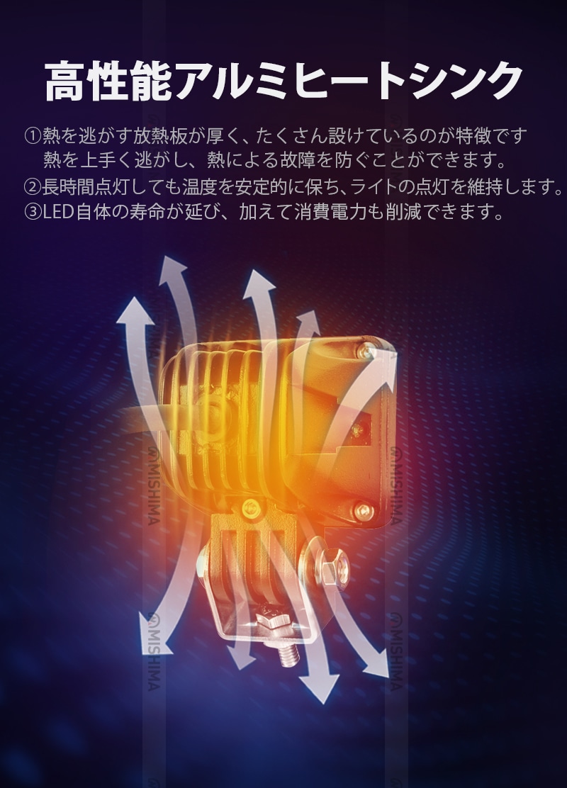 小型・軽量 LED作業灯/ワークライト/投光器 【led作業灯10w】msm610/609 CREE製ハイパワー10W 12v 24v兼用 10W高出力端子1発 1年保証 広角/狭角選択可 ノイズ対策 農業機械/建設機械/船用・デッキライト