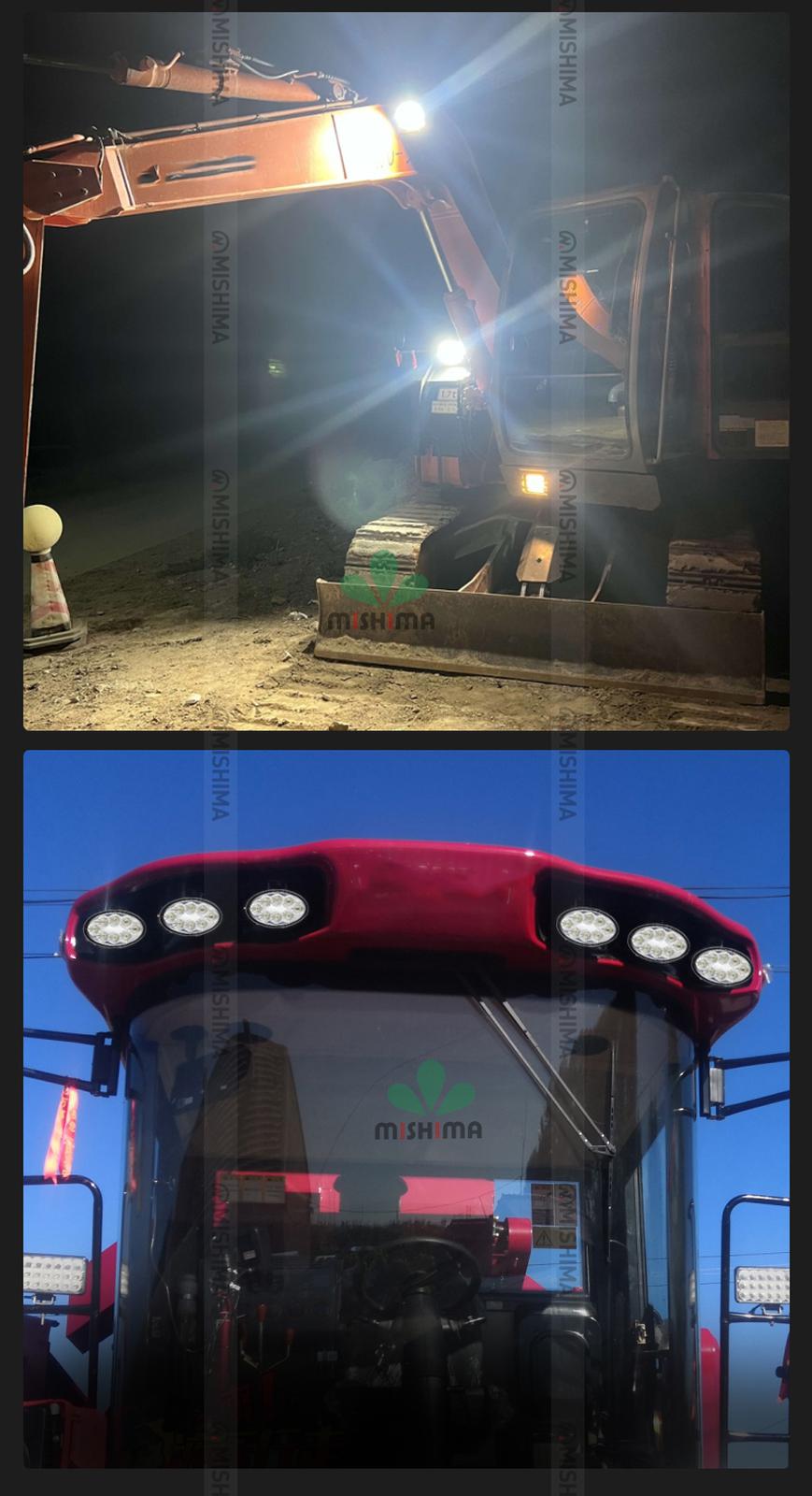 LED作業灯 ワークライト【2カラー40W・白/黄色発光】LEDワークライト 12v 24v msm4044 船舶用 車用 建築機械用 防水 トラクター 重機 農業機械 拡散タイプ