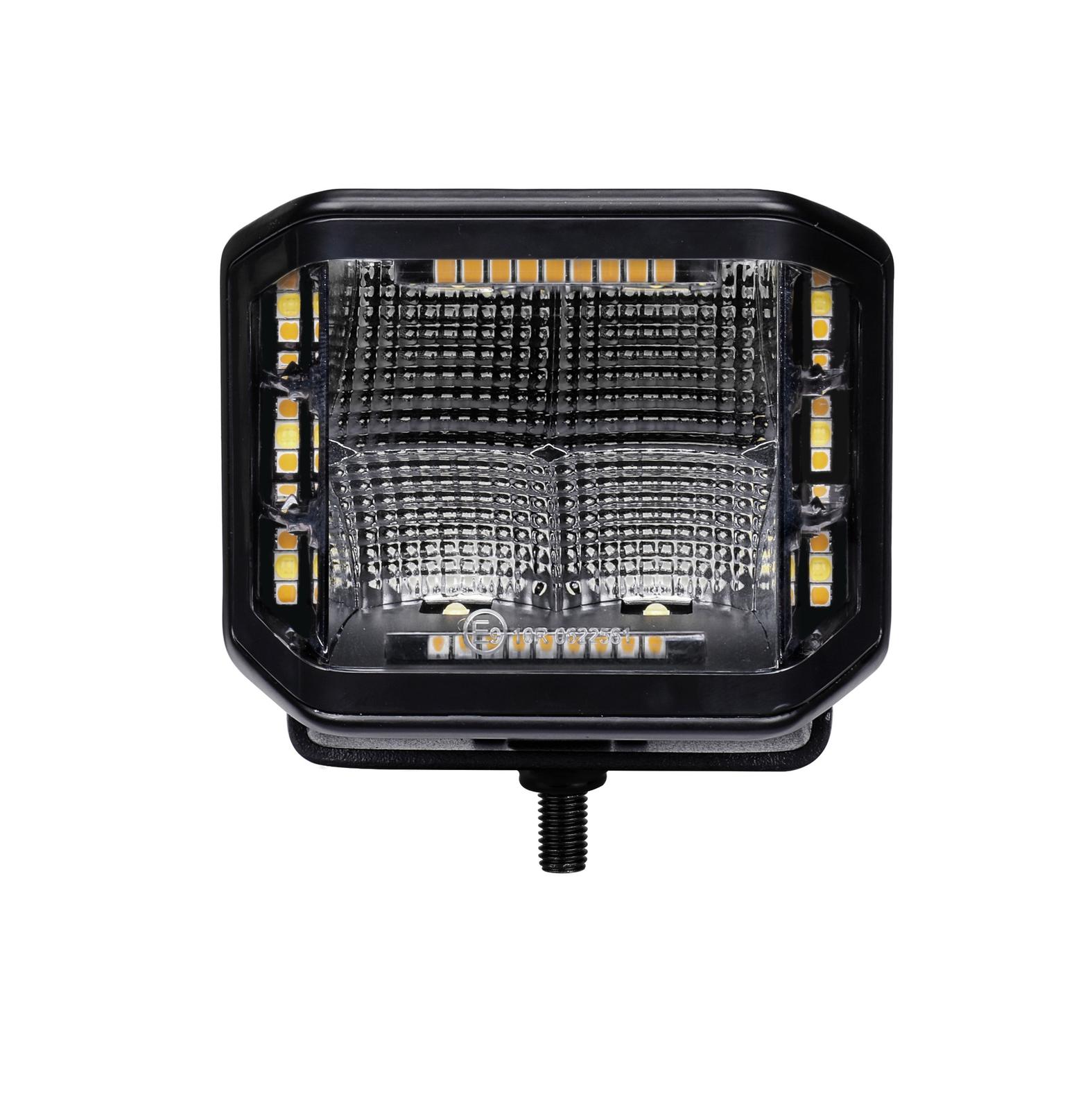 白色・イエロー点滅LED作業灯 100W 8400lm OSRAM製 12V・24V兼用 側面