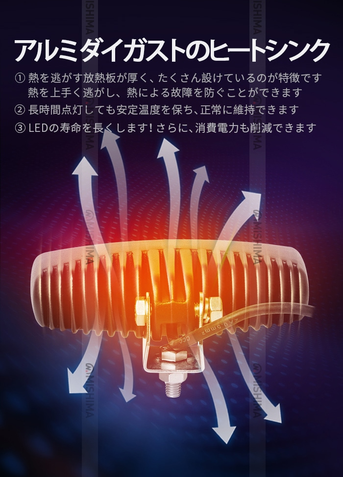 led作業灯12v 24v ledタイヤ灯 led作業灯 ワークライト【10台/最大14 