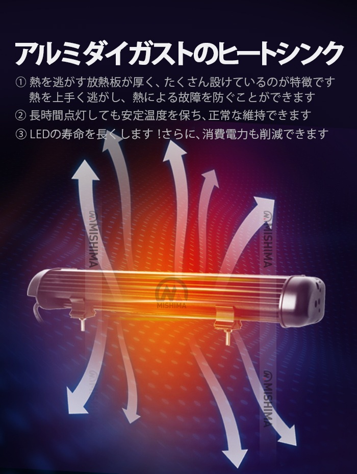 ledライトバーオフロード  ledライトバー12v【1台・ledライトバー車・120W】msm953 ledライトバー24v ledライトバー車用 12v 24v 兼用 【防水・防塵・省電力・長寿命】10W高出力端子高品質 広角と狭角選択自由 ノイズ対策