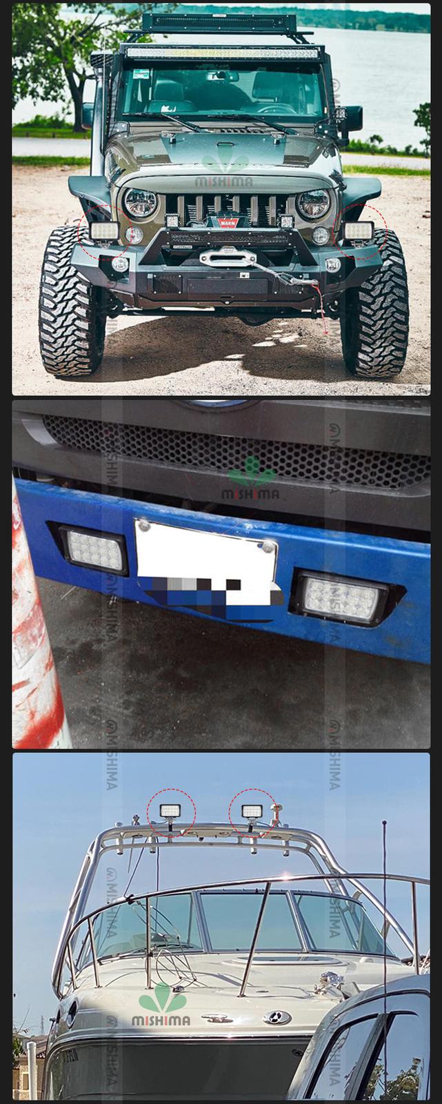 【拡散タイプ LED作業灯 45W】広角60°／超広角90°｜4色発光（白・青・電球色・黄）｜12V/24V対応｜トラック・重機・農機向けワークライト｜最大14ヵ月保証｜msm-4560/4590シリーズ｜LEDワークライト｜12v 24v｜ 広範囲 強力照射｜ノイズ対策｜代引可