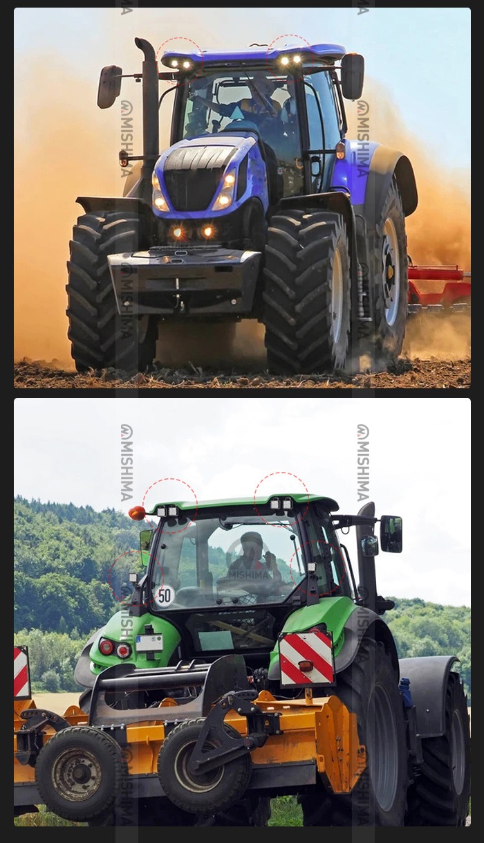 led作業灯48w【ledワークライト作業灯・4台】msm6348 led作業灯ワークライト 48ｗ 防水 12v 車 48W 米Bridgelux製チップ 12v 24v兼用 ノイズ対策 船舶用 車用 建築機械用 コンパクト・軽量 