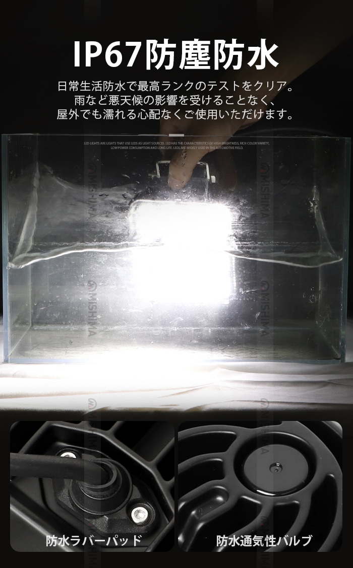 LED作業灯 64W 5440lm OSRAM 12V/24V 広角 IP67 EMC 重機 農機|1~20台選択可|msm6464-os64