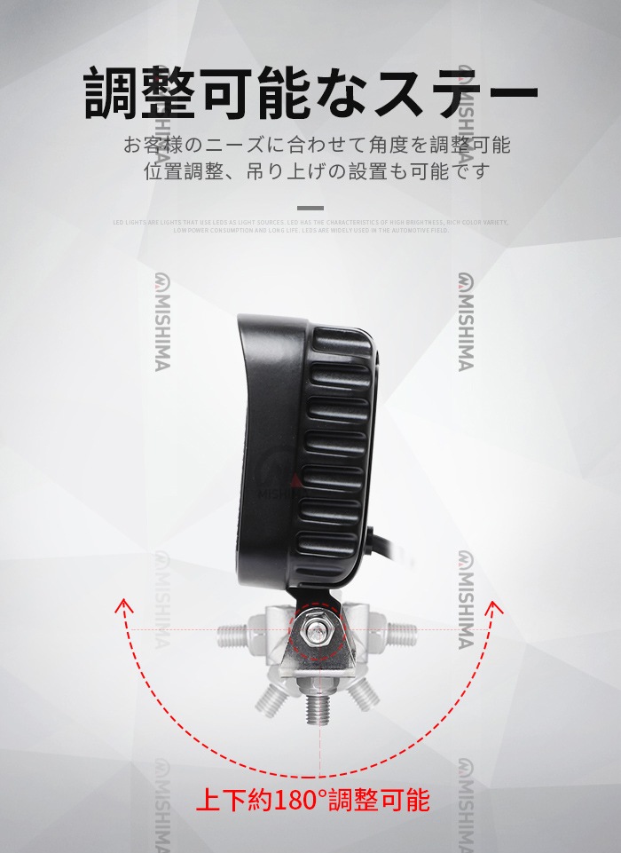 ワークライトled作業灯【ledワークライト作業灯・20台】msm6348 led作業灯ワークライト 48ｗ 防水 12v 車 48W 米Bridgelux製チップ 12v 24v兼用 ノイズ対策 船舶用 車用 建築機械用 コンパクト・軽量 