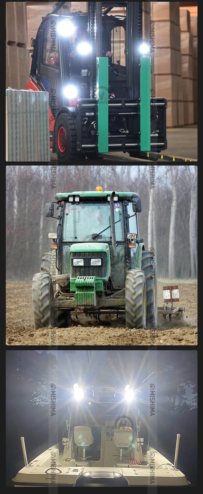 LED作業灯 96W OSRAM製 12V 24V対応 広角 拡散 高輝度 防水 防塵 IP67 ワークライト 車用 トラック 重機 建設機械 農業機械 船舶 フォークリフト トラクター バックランプ 作業車 投光器 キャンプ 夜釣り 防災対応 EMCノイズ対策