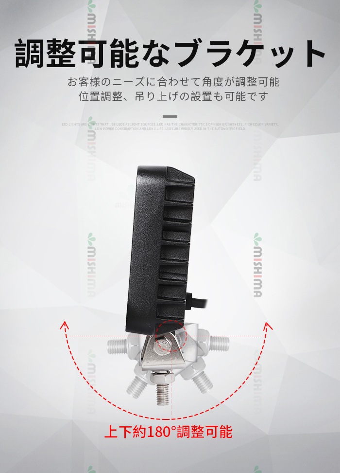 LED作業灯・ワークライト【1台・最大14ヵ月保証】16W 広角拡散型 防水 フォグランプ 12V/24V対応 msm3516 軽トラ/荷台用 補助灯・集魚灯 小型・軽量 