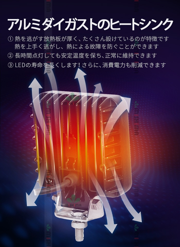 LED作業灯・ワークライト【1台・最大14ヵ月保証】16W 広角拡散型 防水 フォグランプ 12V/24V対応 msm3516 軽トラ/荷台用 補助灯・集魚灯 小型・軽量 