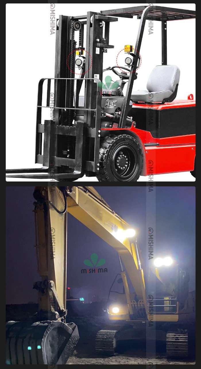 丸型小型LED作業灯 36W 3060lm OSRAM 12V/24V 広角 IP67 EMC 重機 農機|1~40台選択可|msm7336-os36