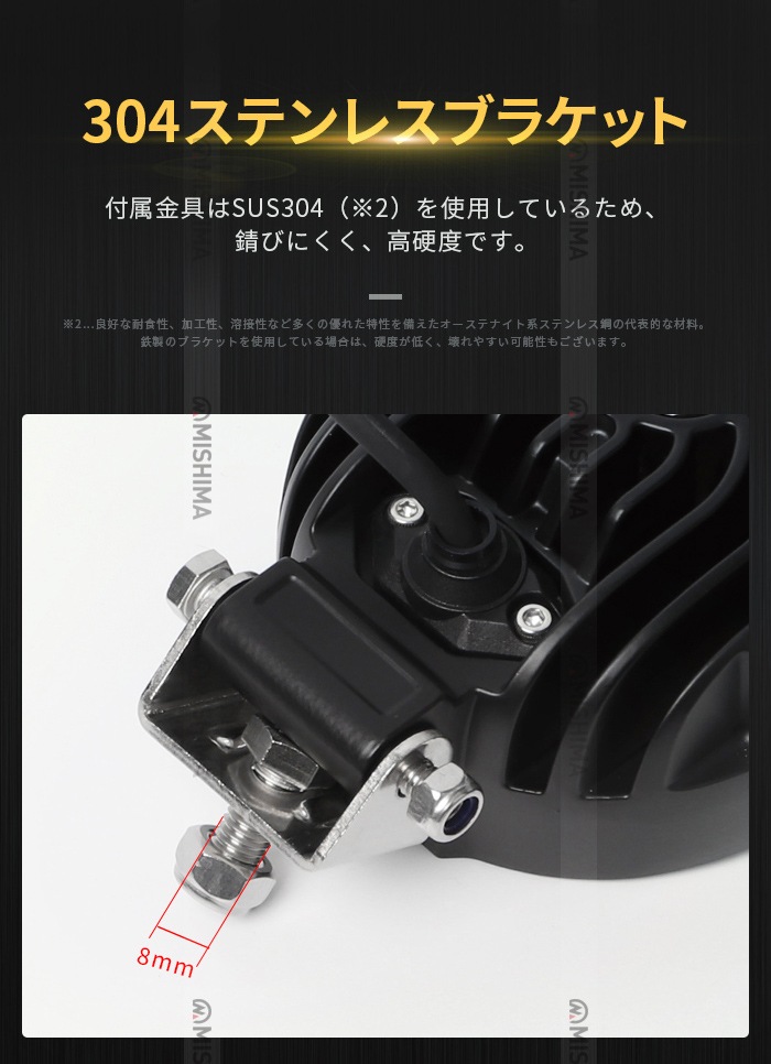 丸型小型LED作業灯 36W 3060lm OSRAM 12V/24V 広角 IP67 EMC 重機 農機|1~40台選択可|msm7336-os36