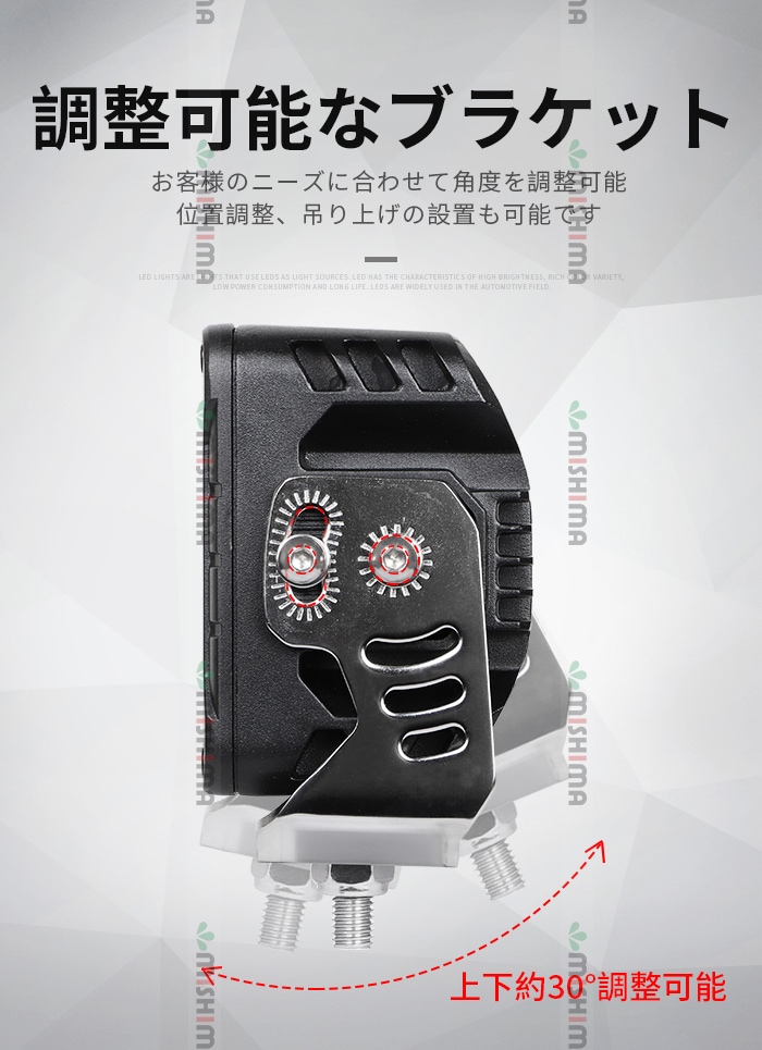 LED作業灯 80W 12V/24V 温度制御 防水 トラクター 重機 農機 船舶|1~12台選択可|msm7680-os80