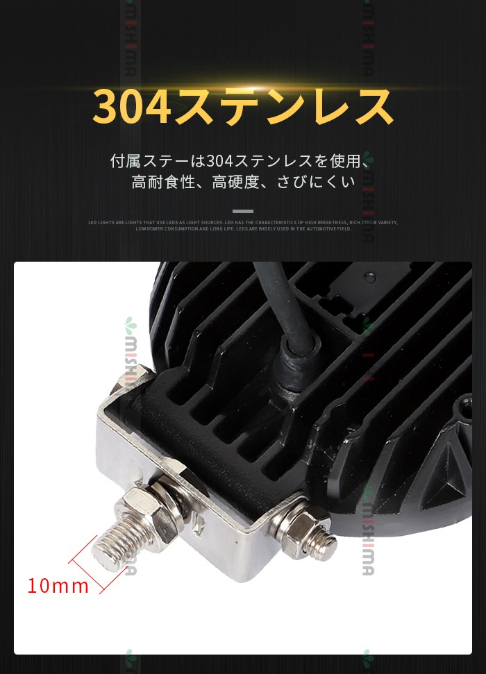 LED 汎用 フォグランプ バックライト 防水 作業灯 msm4024 【1台
