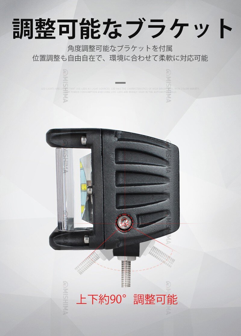 led作業灯12v led作業灯24v led作業灯ワークライト【20台/側面発光】ノイズ対策 60W  msm1260 ハイパワー LED作業灯/投光器/ワークライト