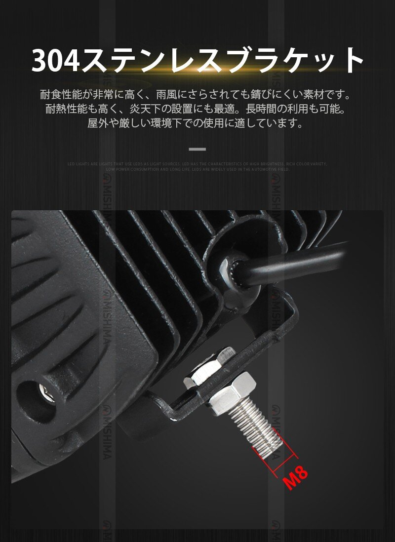 led作業灯12v led作業灯24v led作業灯ワークライト【20台/側面発光】ノイズ対策 60W  msm1260 ハイパワー LED作業灯/投光器/ワークライト