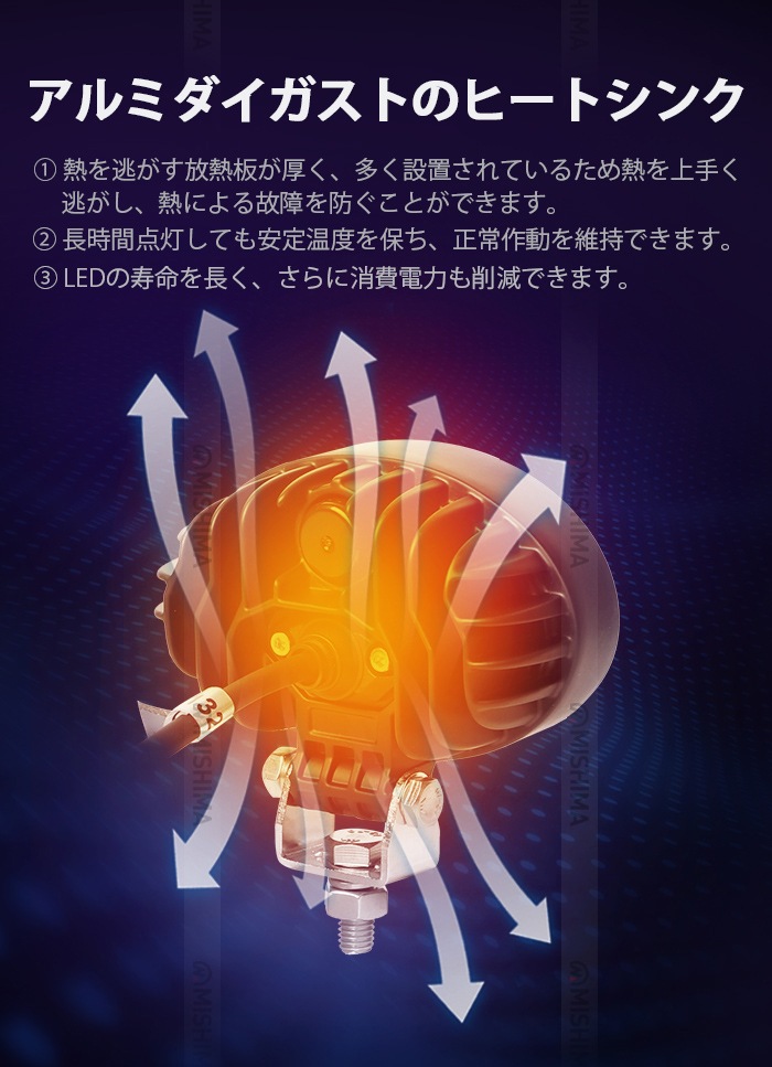 led作業灯12v 作業灯 LED ワークライト【2台／最大14ヵ月保証】広角 24W led作業灯24vノイズ対策 msm7224 バックランプ 増設 補助灯 フォグランプ 12v 24v デッキライト タイヤ灯 トラック 車 ユンボ トラクター 農業車 トラック 工事 軽トラ 重機 船舶 各種作業車対応 バックライト 小型サイズ 広範囲