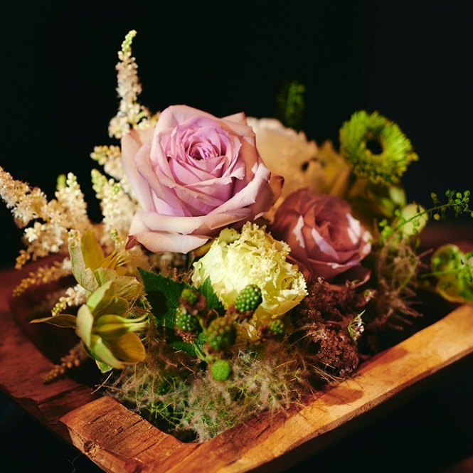 チークウッドのナチュラルアレンジメント