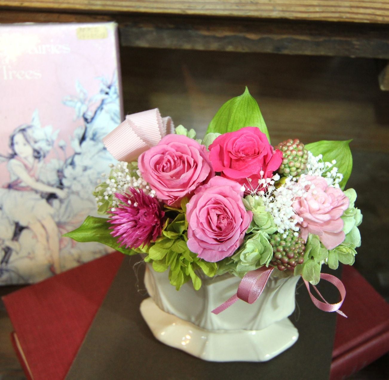 プリザーブドフラワー　ロレイン（ピンク系）