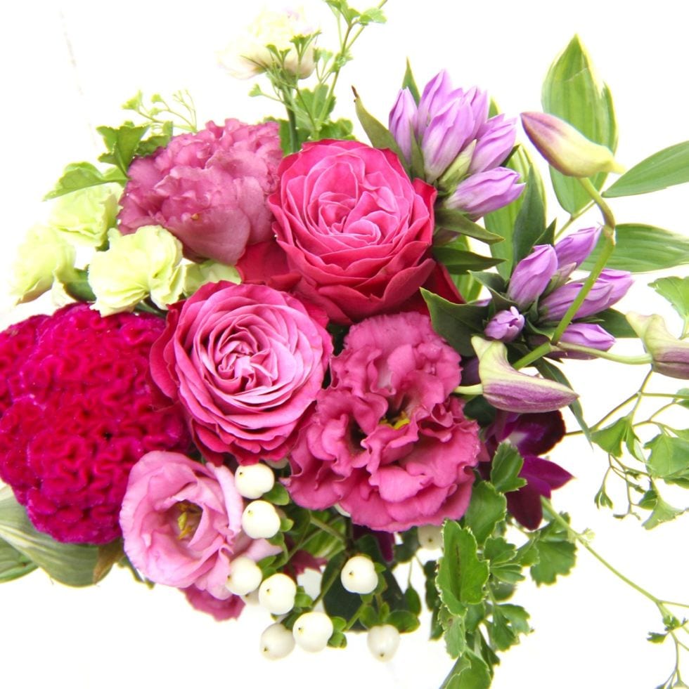 敬老の日　バラと季節のお花のブーケ