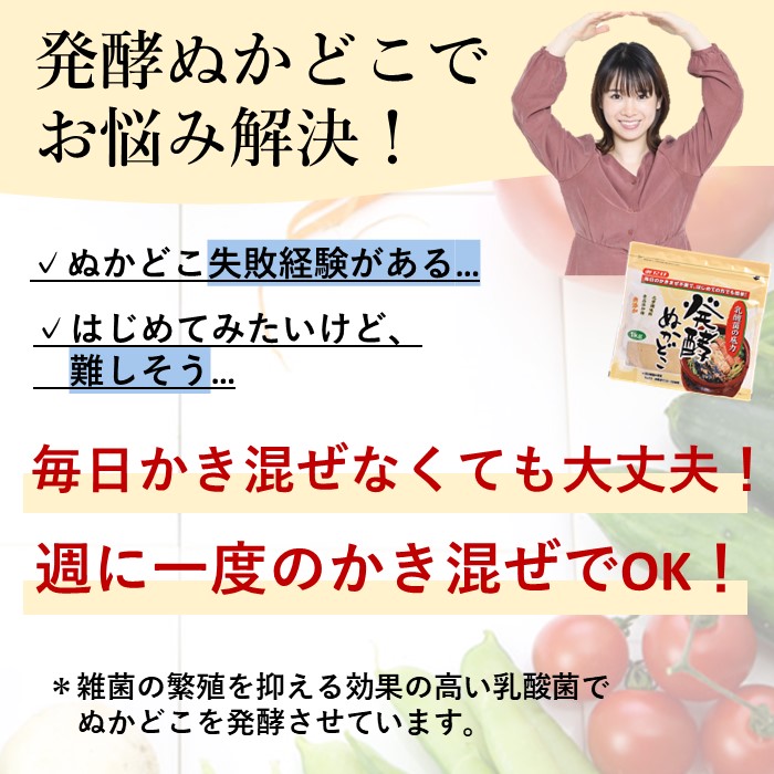 【送料無料】発酵ぬかどこセット【1㎏×3、250g×3】