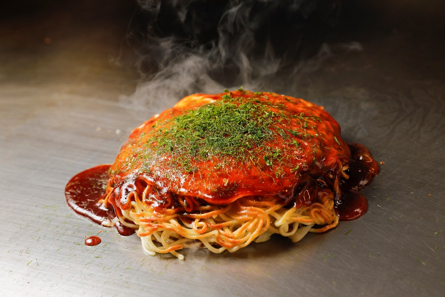 【送料込】広島流お好み焼　そば入・カキ入2種4枚セット