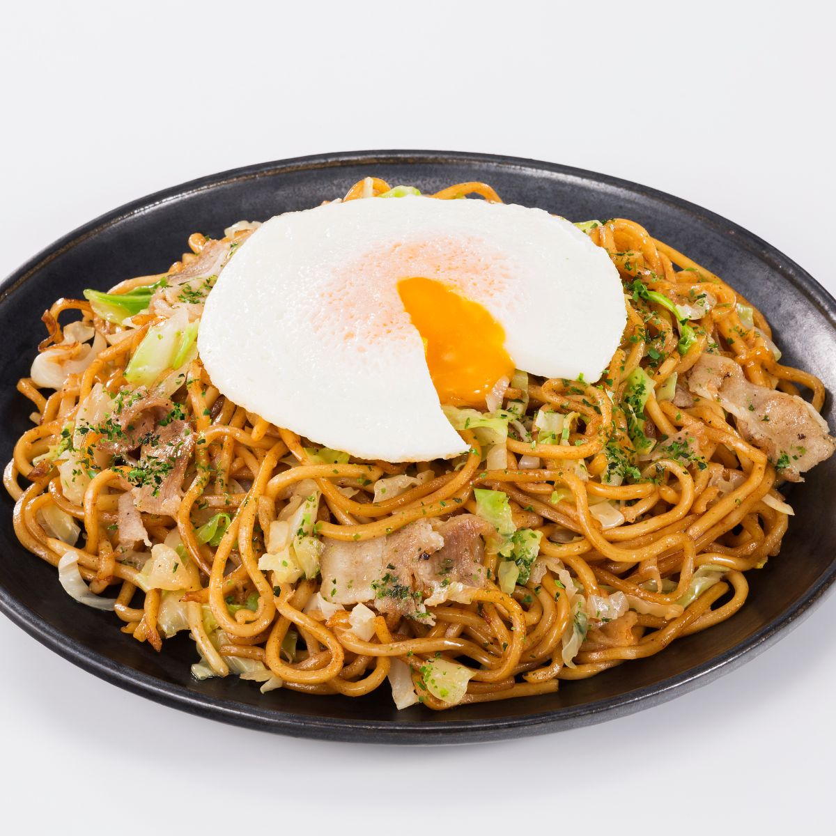みっちゃん総本店　月見焼きそば