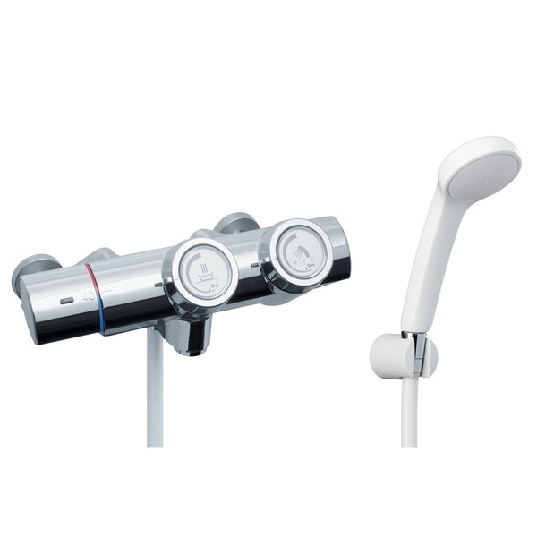 ■LIXIL（リクシル）プッシュ式 サーモスタット付シャワーバス水栓 　RBF-815