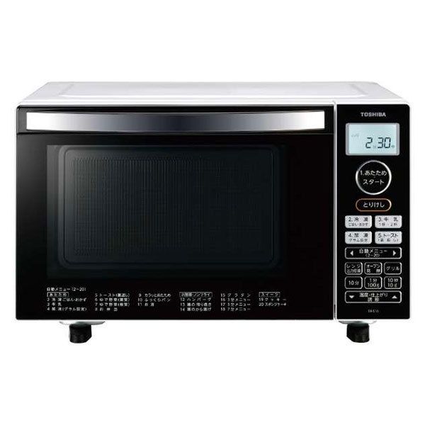 東芝 TOSHIBA オーブンレンジ 18L ホワイト ER-S18-W フラット庫内 自動調理メニュー