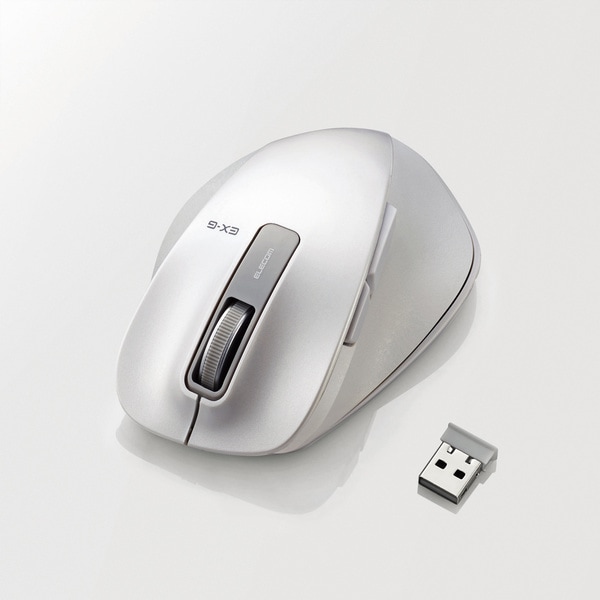 ＢｌｕｅＬＥＤマウス／握りの極み／Ｍサイズ／無線／２．４ＧＨｚ／５ボタン／ホワイト